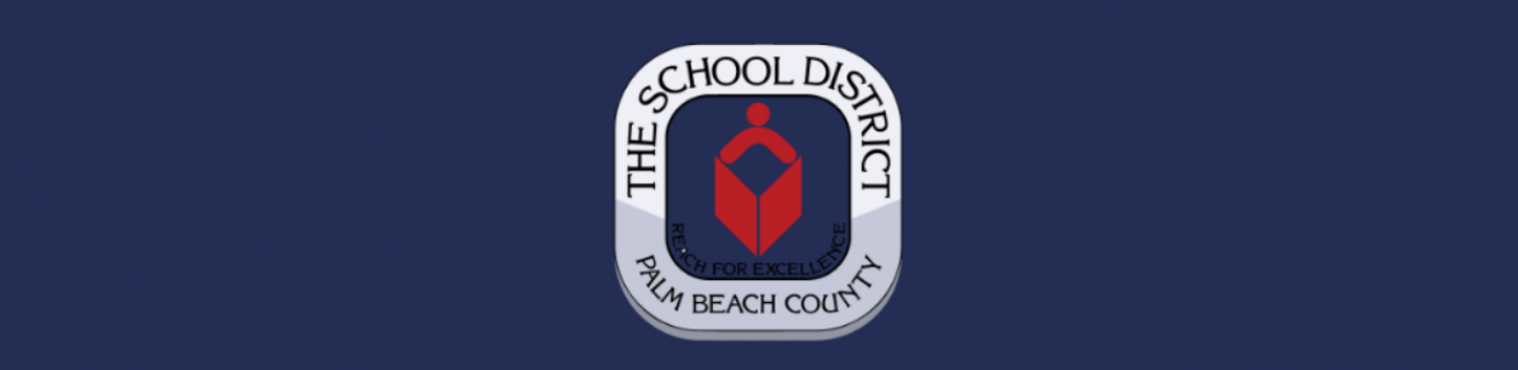 Blue Background with Palm Beach County School Board Logo