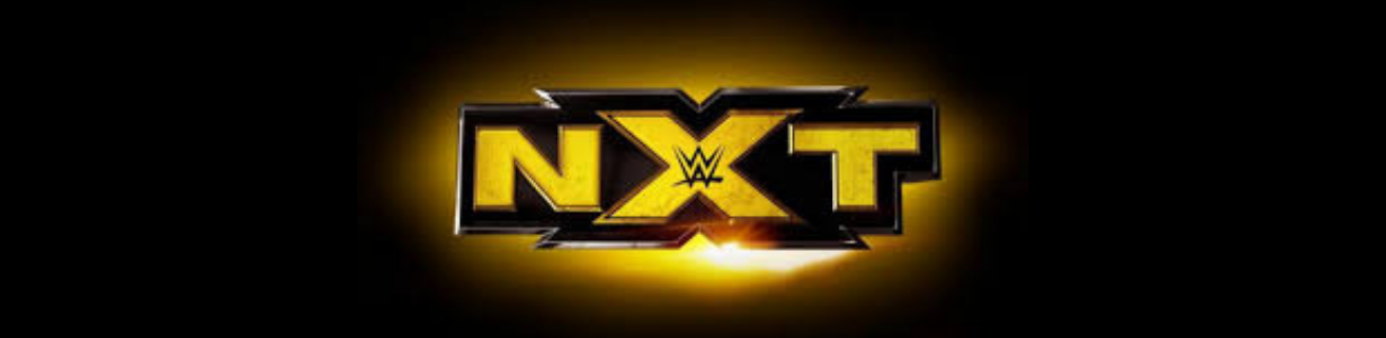 black background with NXT gold logo