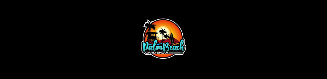 Palm Beach Card Show Logo with Black Background