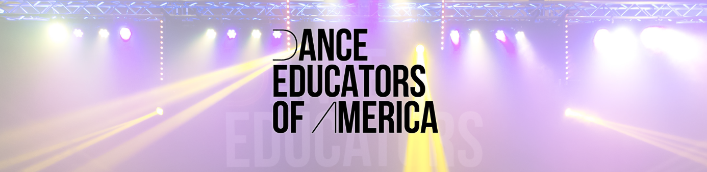 Dance Educators Logo with light purple background