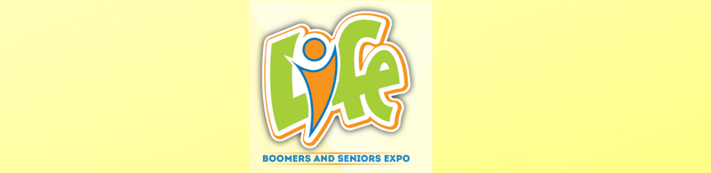 Yellow background with Life Expo Logo 