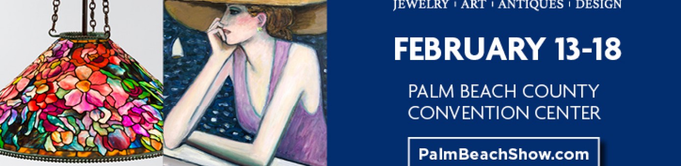 Palm Beach Jewelry Art  Antique Show Banner 