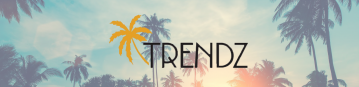 Trendz Logo with palm tree background